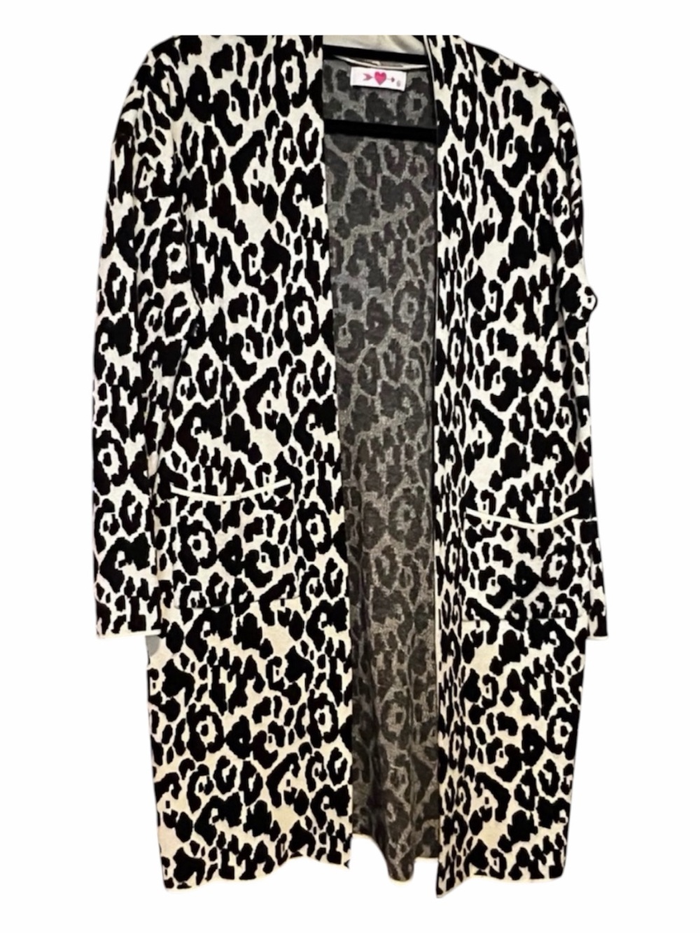 Buddy Love Black and White Leopard Print Jacket